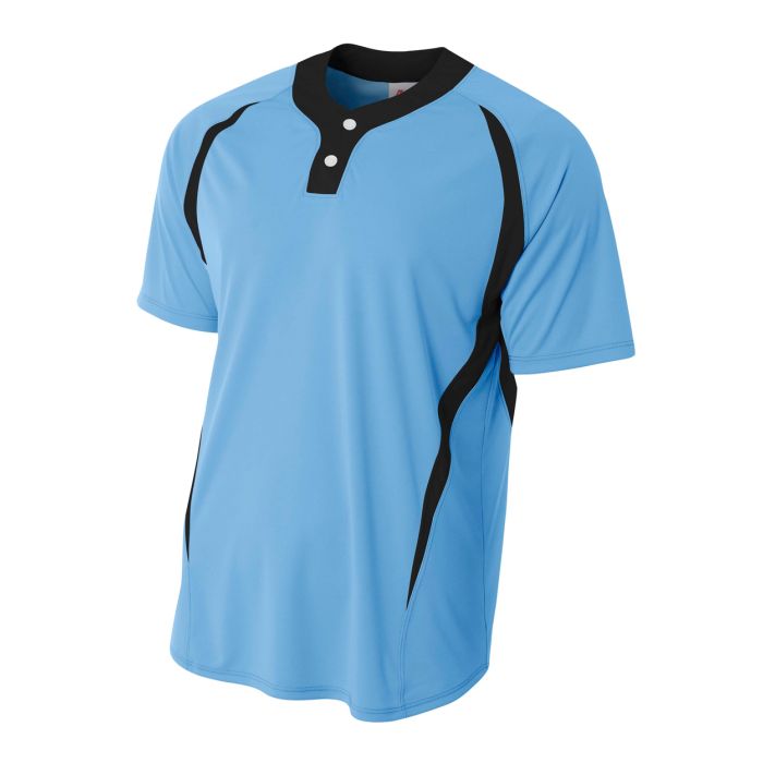 A4 Two Button Color Block Henley