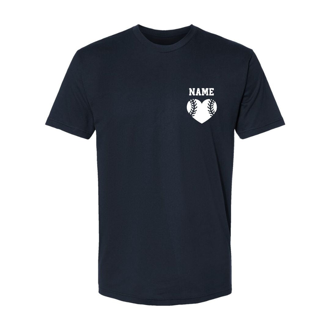 Baseball Heart w/Name or Team