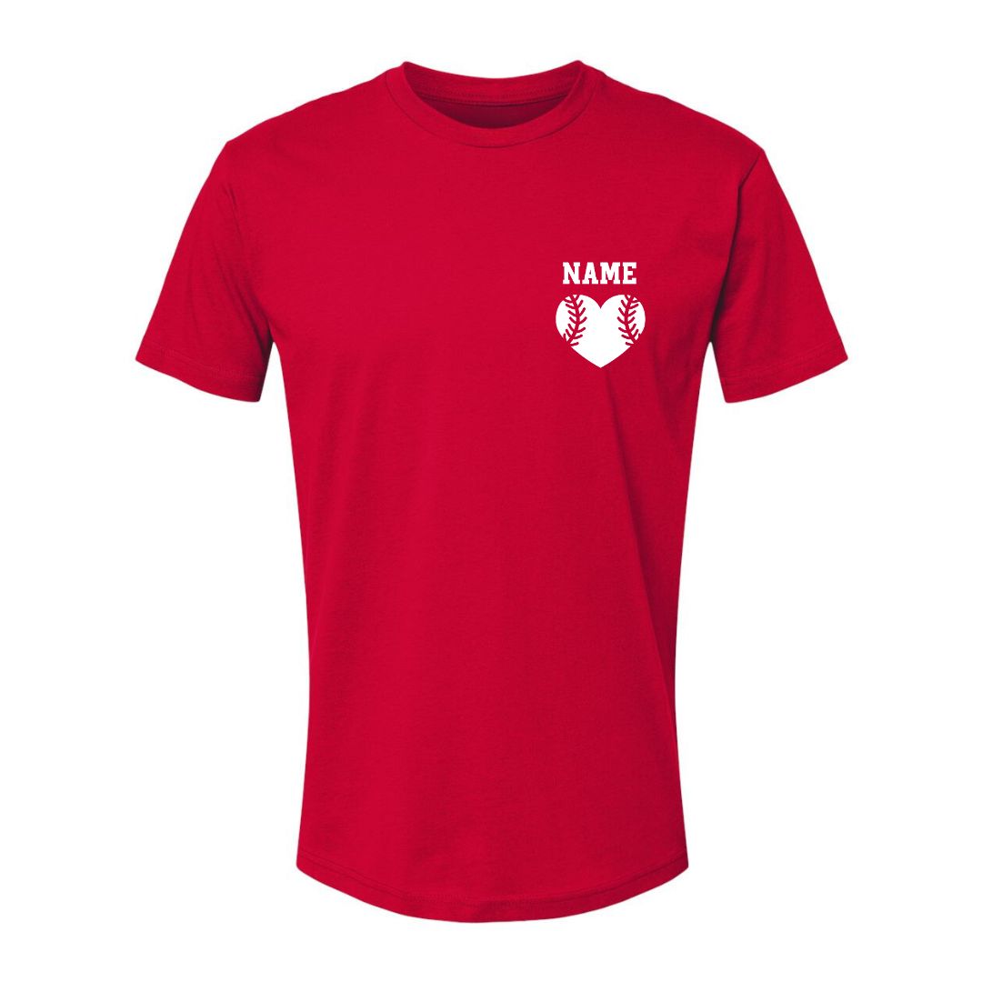 Baseball Heart w/Name or Team
