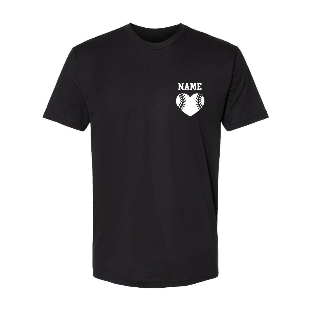 Baseball Heart w/Name or Team
