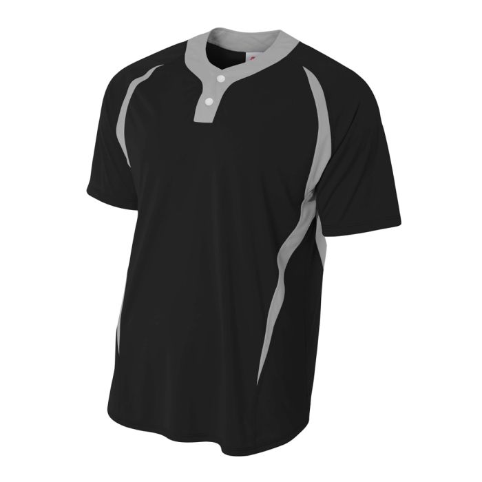 A4 Two Button Color Block Henley
