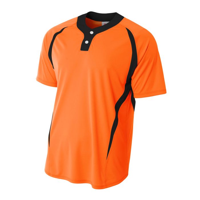 A4 Two Button Color Block Henley