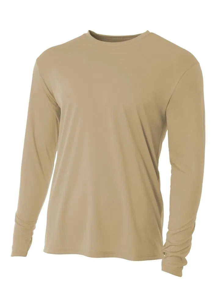 Camiseta de manga larga A4 de cuello redondo de alto rendimiento de refrigeración